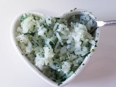 離乳食後期★小松菜と青のりの塩ご飯
